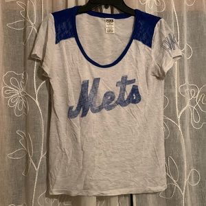Mets Victoria’s Secret PINK short sleeve super soft shirt with lace detail